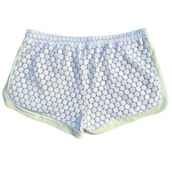 David Lerner Lamb Leather Trimmed Fully Lined Shorts With Pockets Size Medium - Picture 2 of 7